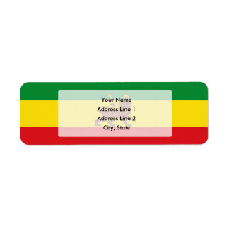 Old Ehtiopian flag Return Address Label