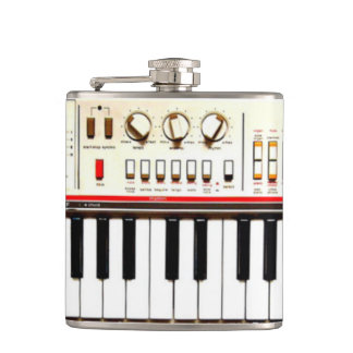 Old Electric Keyboard Hip Flask