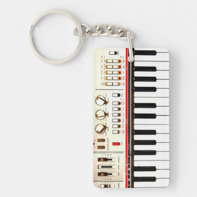 Old Electric Keyboard Key Ring (Front)