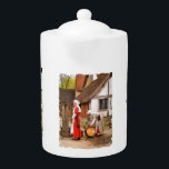 OLD ENGLAND<br><div class="desc">Two Tudor ladies cleaning tubs by the water pump. England UK.</div>