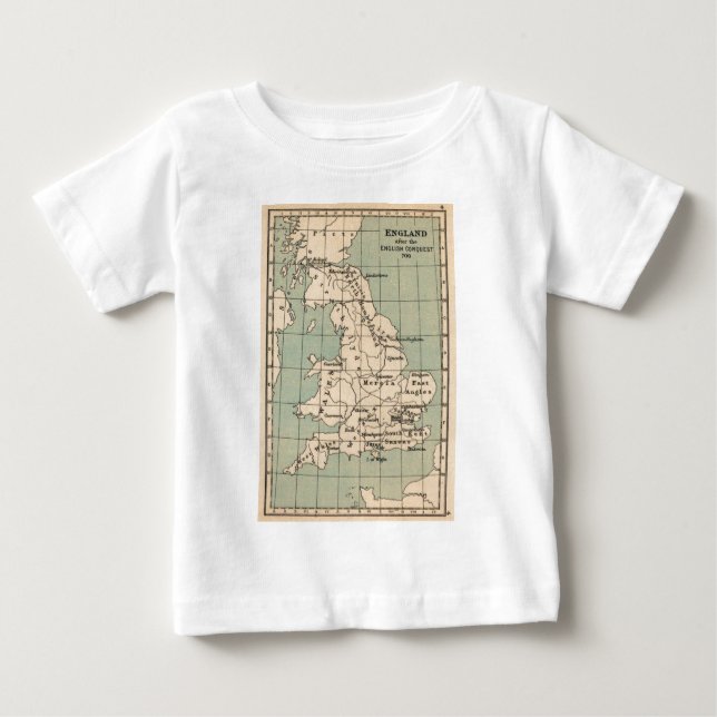 Old England Map Baby T-Shirt (Front)