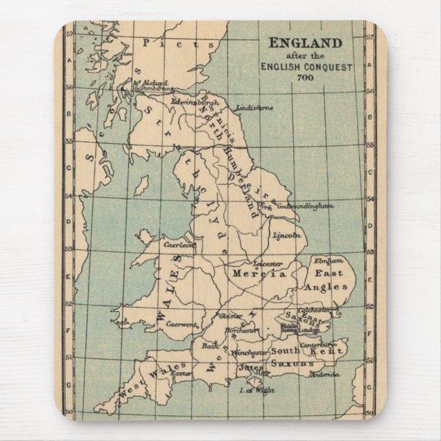 Old England Map Mouse Pad (Front)