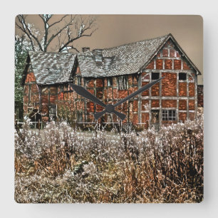 OLD ENGLAND SQUARE WALL CLOCK