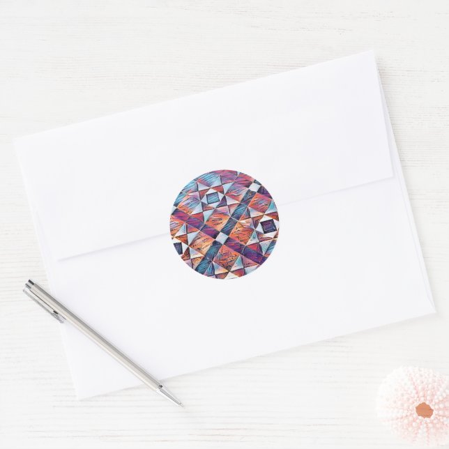 OLD ENGLAND TILED FLOOR CLASSIC ROUND STICKER (Envelope)