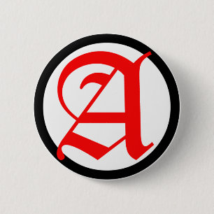 Old English Anarchy A 6 Cm Round Badge