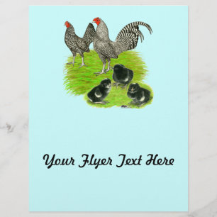 Old English Barred Bantam Family