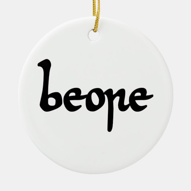 Old English Beer Ceramic Ornament (Front)