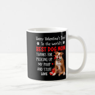 Old English Bulldog Dog Mom Valentines Day Fu Coffee Mug