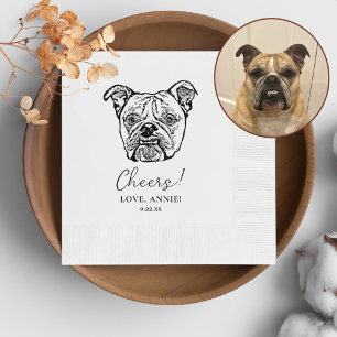 Old English Bulldog Personalised Cheers Napkins