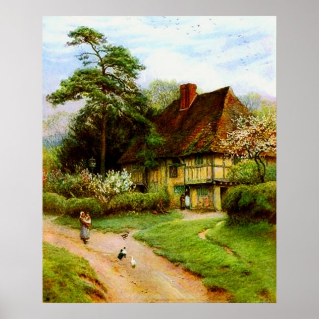 Old English Country Cottage Poster (Front)