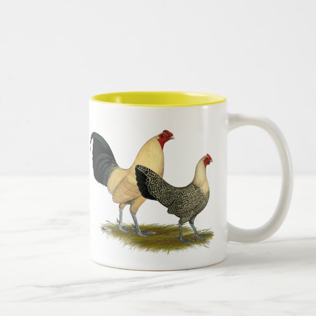 Old English Cream Buttercups Two-Tone Coffee Mug (Right)