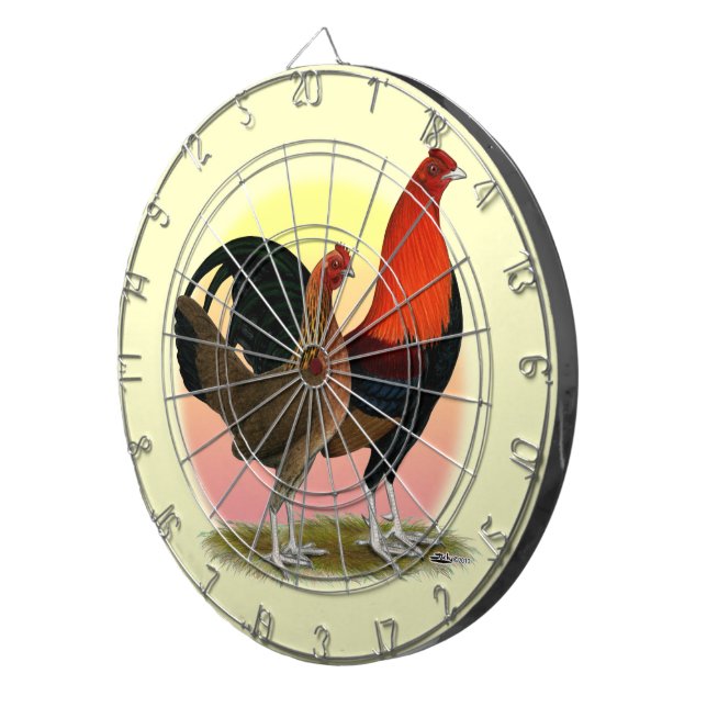 Old English Game Bantam:  BB Red Dartboard (Front Right)