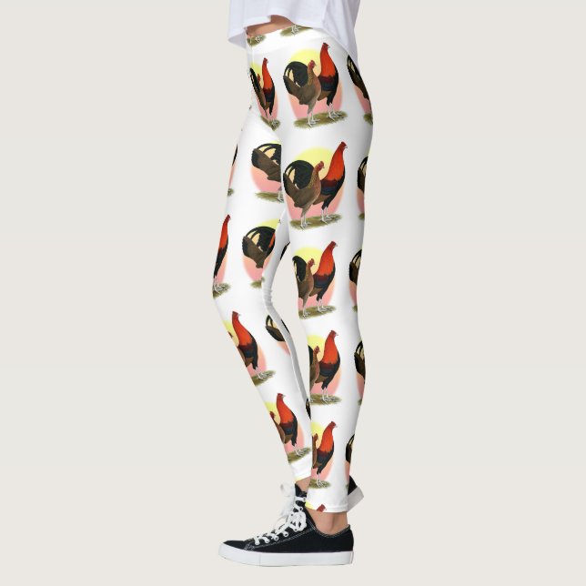 Old English Game Bantam:  BB Red Leggings (Left)