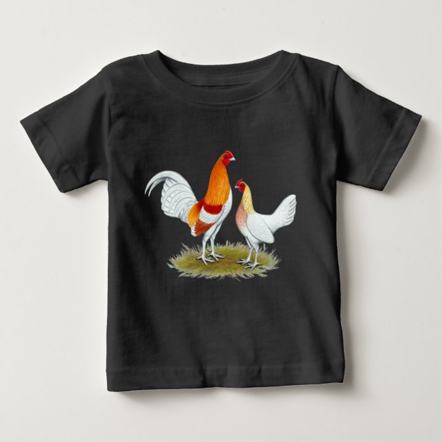 Old English Game Bantam:  Red Pyle Baby T-Shirt (Front)