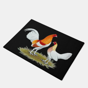 Old English Game Bantam:  Red Pyle Doormat