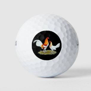 Old English Game Bantam:  Red Pyle Golf Balls