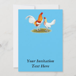 Old English Game Bantam: Red Pyle Invitation