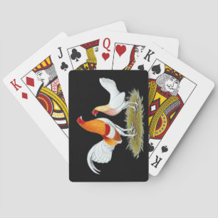 Old English Game Bantam:  Red Pyle Playing Cards