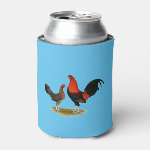 Old English Game Bantams: BB Red Pair Can Cooler