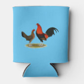Old English Game Bantams:  BB Red Pair Can Cooler (Front)