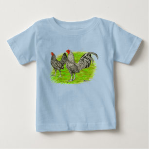 Old English Game Barred Chickens Baby T-Shirt