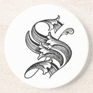 Old English Initial S Coaster