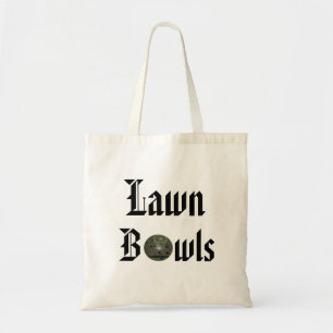Old English Lawn Bowls Text Design, Tote Bag