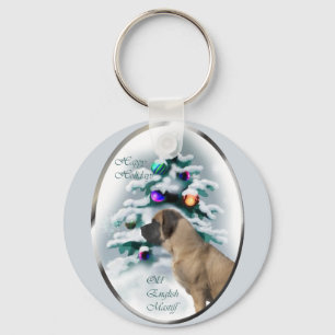 Old English Mastiff Christmas Gifts Key Ring