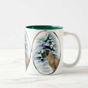 Old English Mastiff Christmas Gifts Two-Tone Coffee Mug