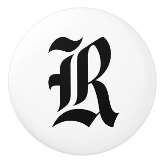 Old English Monogrammed Drawer Knobs