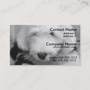 Old English Sheep Dog Business Card