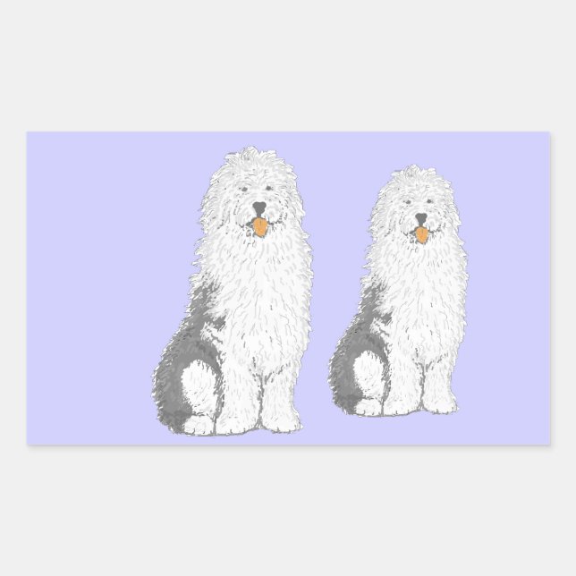 Old English Sheep Dog multiple products Rectangular Sticker (Front)