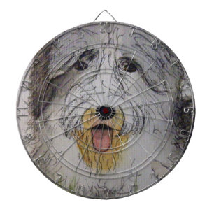 Old English Sheep Dog puppy Dartboard