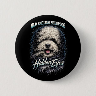 Old English Sheepdog 6 Cm Round Badge
