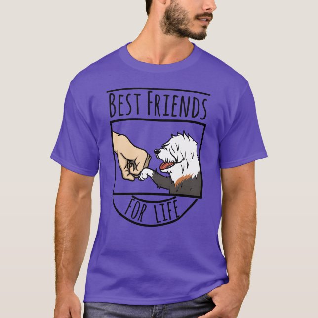 Old English Sheepdog Best Friends For Life family T-Shirt (Front)