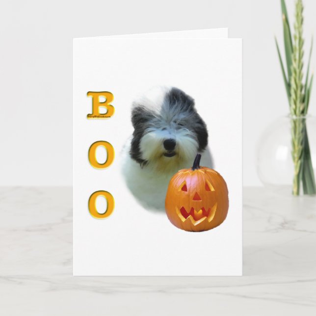 Old English Sheepdog Boo Card (Front)