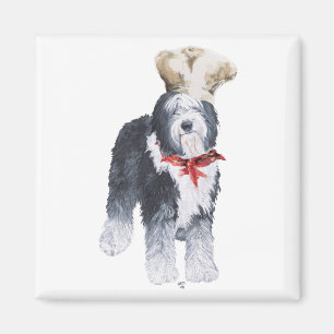 Old English Sheepdog Chef of Love Magnet