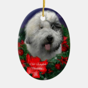 Old English Sheepdog Christmas Gifts Ornament