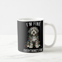 Old English Sheepdog Christmas I'm Fine Everything