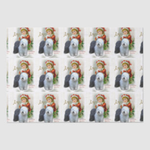 Old English Sheepdog Christmas Tissue Paper