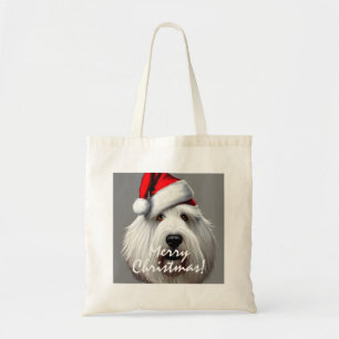 Old English Sheepdog Christmas Tote Bag