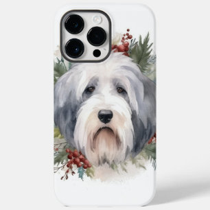 Old English Sheepdog Christmas Wreath Festive Pup  Case-Mate iPhone 14 Pro Max Case