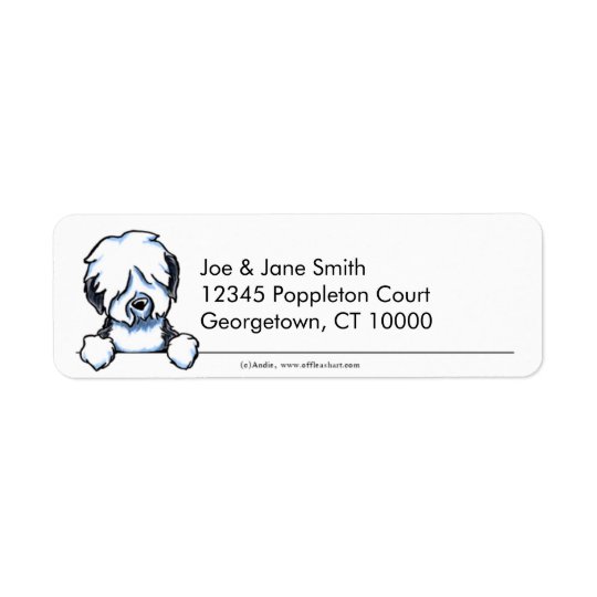 Old English Sheepdog Clean & Simple Return Address Label