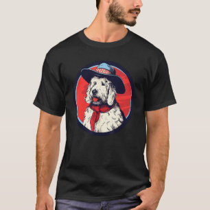 Old English Sheepdog Cowboy Funny Dog Wild West T-Shirt