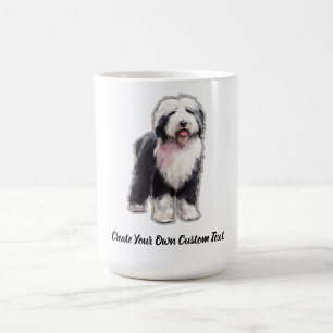 Old English Sheepdog Create Your Own Custom Text Coffee Mug