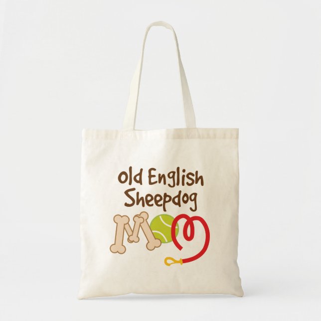 Old English Sheepdog Dog Breed Mum Gift Tote Bag (Front)