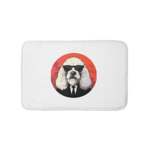 Old English Sheepdog Dog Businessman   Bath Mat
