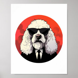 Old English Sheepdog Dog Businessman   Poster