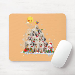 Old English Sheepdog Dog Reindeer Pine Christmas Mouse Pad