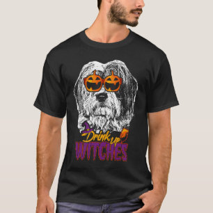 Old English Sheepdog Drink Up Witches Halloween T-Shirt